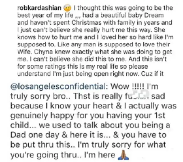 Rapper, The Game reaches out to Rob Kardashian, says he is here for him